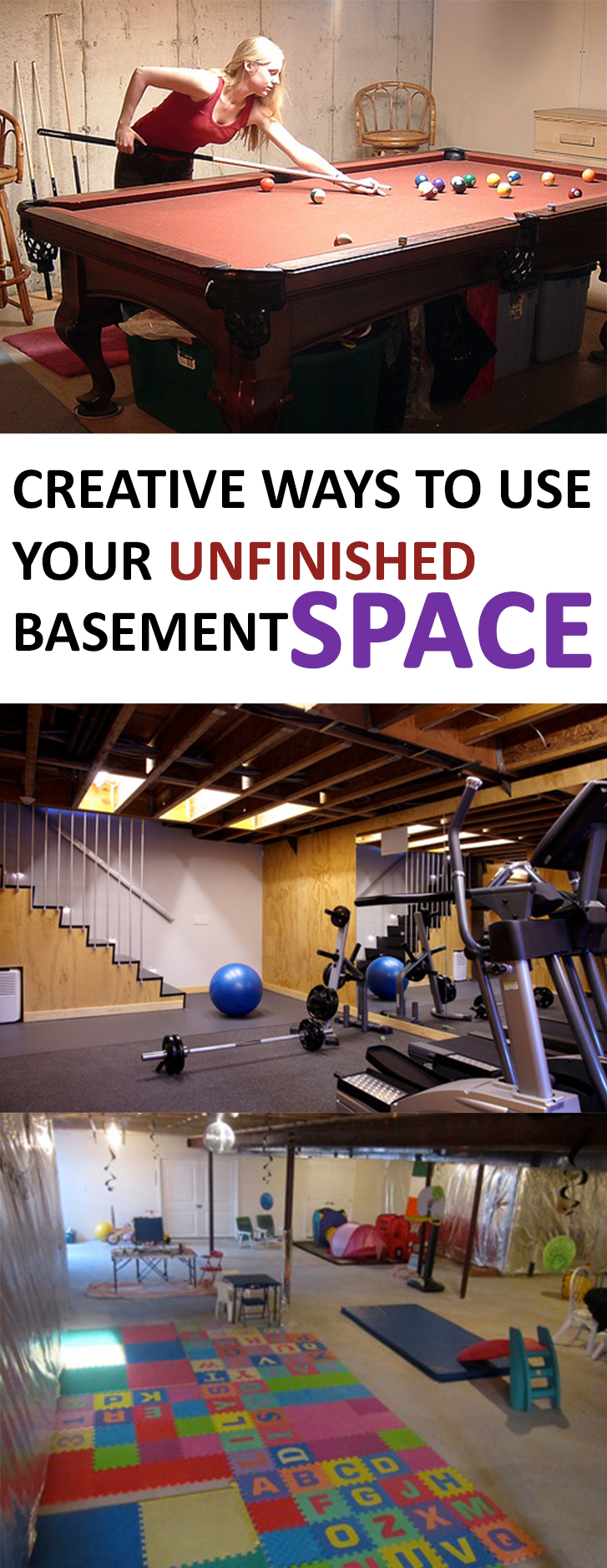 Creative Ways to Use Your Unfinished Basement Space