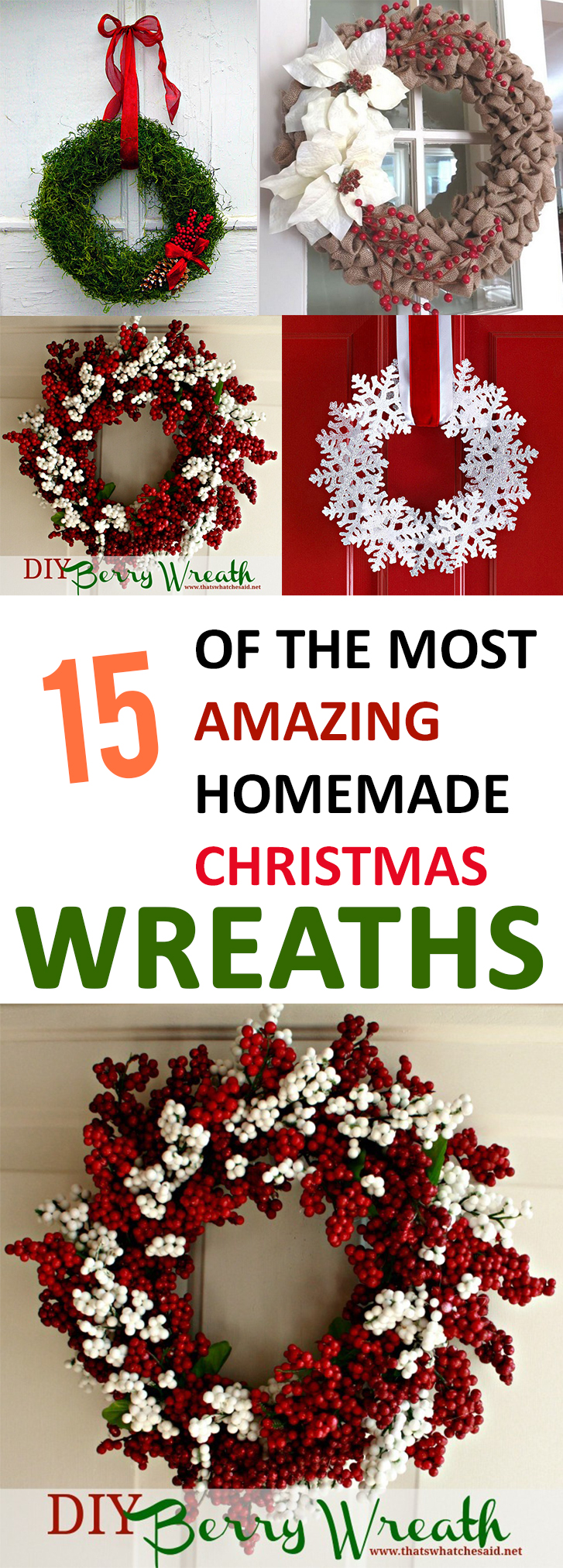 15 of the Most Amazing Homemade Christmas Wreaths