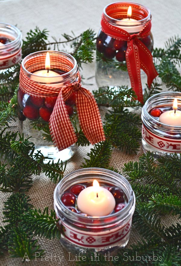 Christmas, Christmas Mason Jar, Popular Pin, DIY Holiday Decor, Mason Jar Projects, Mason Jar Hacks, Christmas Luminaries, DIY Christmas Luminaries.