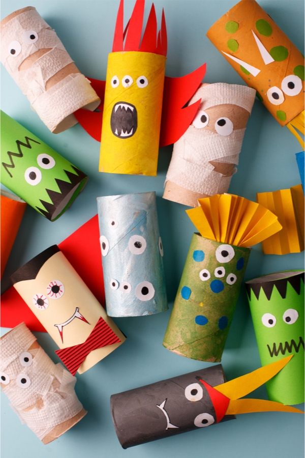 Halloween Decor Upcycled from household items